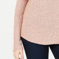 INC International Concepts Women's Petites Metallic Knit Sweater Pink Size Petites Small