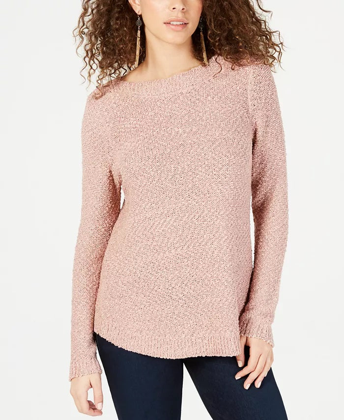 INC International Concepts Women's Petite Shine Sweater Pink Size Small