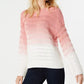 INC International Concepts Women's Ombre Cable Knit Sweater White Size X-Small