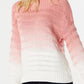 INC International Concepts Women's Ombre Cable Knit Sweater White Size X-Small