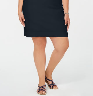Charter Club Women's Plus Size Pull-On Skirt  Bright Blue Size 26W