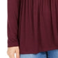 Style & Co Women's Lace-Front Draped Top  Med Purple Size XX-Large