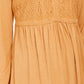 Style & Co Women's Lace-Front Draped Top Gold Size X-Large