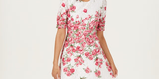 Charter Club Women's Lace Fit & Flare Dress White Size Petite Large