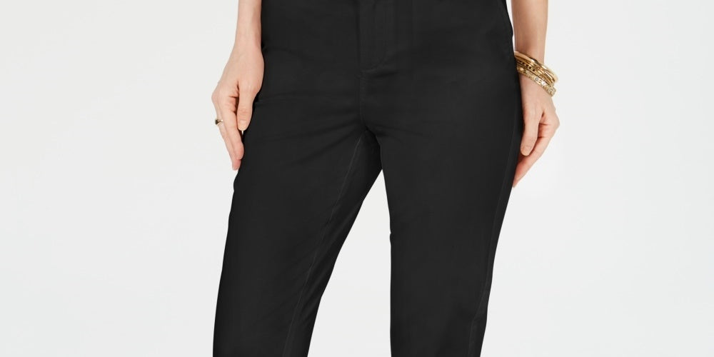 Style & Co Women's Ankle-Length Chino Pants  Black Size 6
