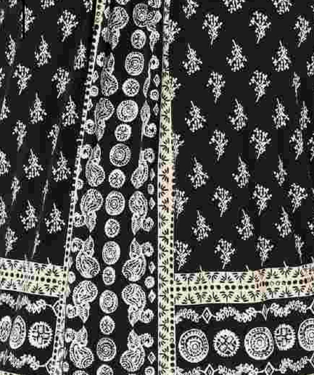 Style & Co Women's Plus Size Print Pleated-Neck Top Black 0X