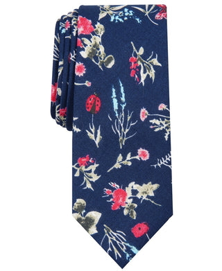 Bar III Men's Anson Floral Tie Navy Size Regular