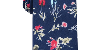 Bar III Men's Anson Floral Tie Navy Size Regular