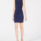 Maison Jules Women's Dot-Print Knot-Waist Dress Navy Size X-Small