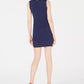 Maison Jules Women's Dot-Print Knot-Waist Dress Navy Size X-Small