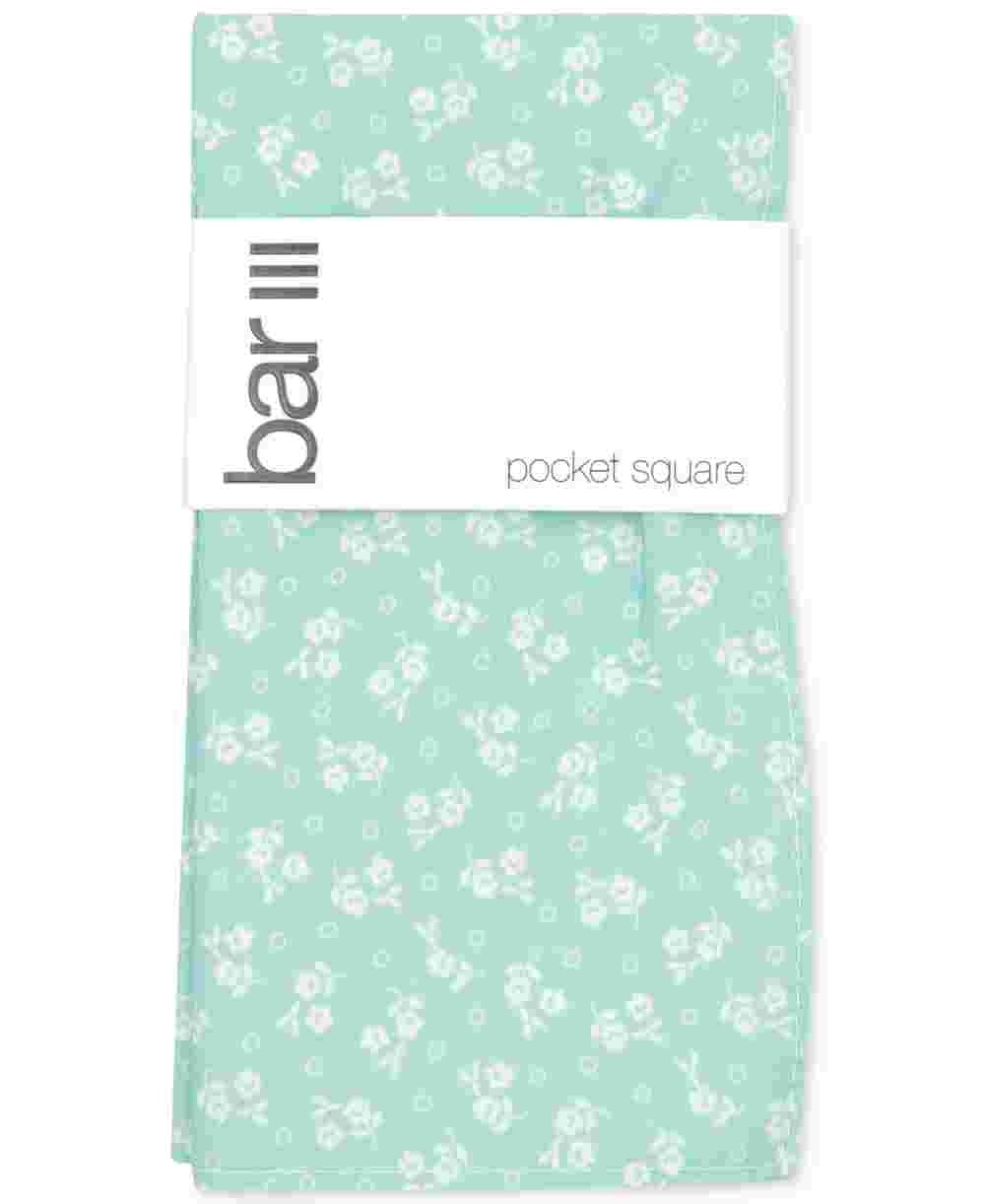 Bar III Men's Talbot Floral Business Pocket Square Navy Size Regular