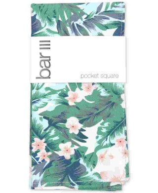 Bar III Men's Davis Floral Pocket Square White Size Regular