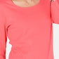 Karen Scott Women's Cotton 3/4-Sleeve Top Orange Size Medium