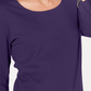 Karen Scott Women's Petite Cotton Scoop-Neck Top Purple Size Petite X-Large