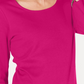 Karen Scott Women's Petite Cotton Scoop-Neck Top Red Size Petite Large