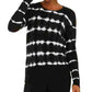 INC International Concepts Women's Cotton Tie-Dye Pullover Top Black Size Small
