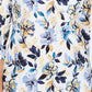 Karen Scott Women's Floral Print 3/4 Sleeve Top Navy Size Petite Small