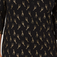 Karen Scott Women's Petite Giraffe-Print Henleyx-Small Black Size Petite