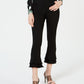 INC International Concepts Women's Double-Ruffle-Hem Ankle Jeans Black Size 6