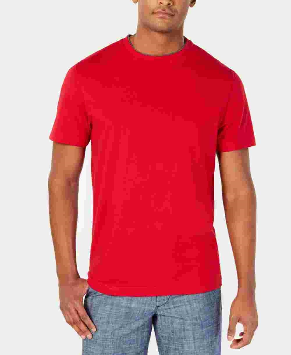 Club Room Men's Performance Doubler Short-Sleeve T-Shirt Red Size Large