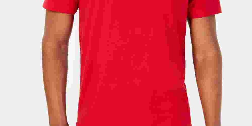 Club Room Men's Performance Doubler Short-Sleeve T-Shirt Red Size Large