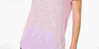 Ideology Women's Cross-Back T-Shirt  Dark Pink Size X-Small