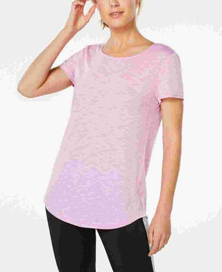 Ideology Women's Cross-Back T-Shirt  Dark Pink Size XX-Large
