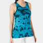 Ideology Women's Tie Dye Criss Cross Back Tank Top Turq/Aqua Size Medium