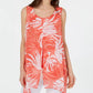 Alfani Women's Petite Layered Tunic Tank Orange Size Medium