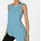 Alfani Women's Asymmetrical Hem Top Blue Size Small