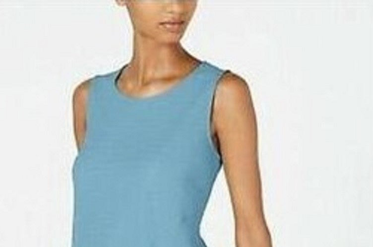 Alfani Women's Asymmetrical Hem Top Blue Size Small