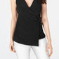 Alfani Women's Asymmetrical Wrap Top Black Size Small
