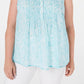 Charter Club Women's Plus Size Printed Pleated Top Blue Size 3X