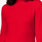 Karen Scott Women's Long Sleeve Mock Neck Cotton Top Red Size Petite Small