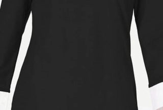 Karen Scott Women's Petite Layered-Look Cotton Top Black Size Petite Large