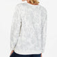 Karen Scott Women's Printed Fleece Sweatshirt White Size Medium