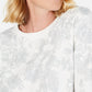 Karen Scott Women's Printed Fleece Sweatshirt White Size Medium