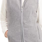 Karen Scott Women's Sport Zip-Up Zeroproof Fleece Vest Gray Size X-Small