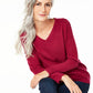 Charter Club Women's V Neck Pure Cashmere Sweater Red Size Large