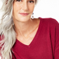 Charter Club Women's V Neck Pure Cashmere Sweater Red Size Large