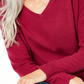 Charter Club Women's V Neck Pure Cashmere Sweater Red Size Large