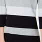 Karen Scott Women's Striped Boatneck Sweater Black Size Large