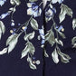 Karen Scott Women's Floral Print Cardigan Navy Size Medium