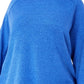 Karen Scott Women's Curved Hem Pullover Sweater  Blue Size 1X