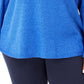 Karen Scott Women's Curved Hem Pullover Sweater  Blue Size 1X