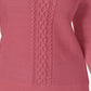 Karen Scott Women's Cable Knit Sweater Pink Size Large