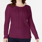 Karen Scott Women's Cable-Knit Sweater Red Size Medium