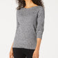 Karen Scott Women's Boat Neck Cotton Sweater Grey Size Small