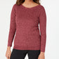 Karen Scott Women's Boat-Neck Cotton Sweater Red Size Small