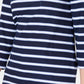 Karen Scott Women's Ditsy Floral & Striped Pocket Top Navy Size Petite Small